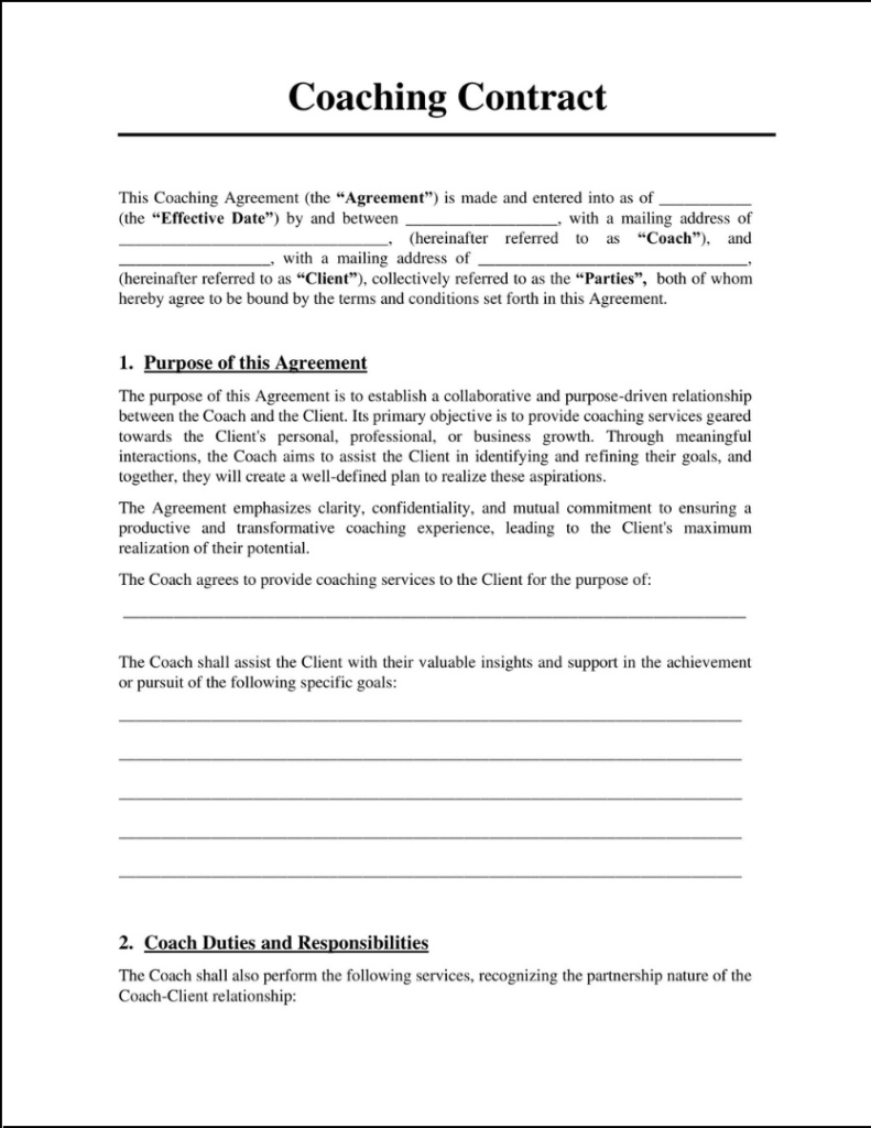 Coaching Contracts