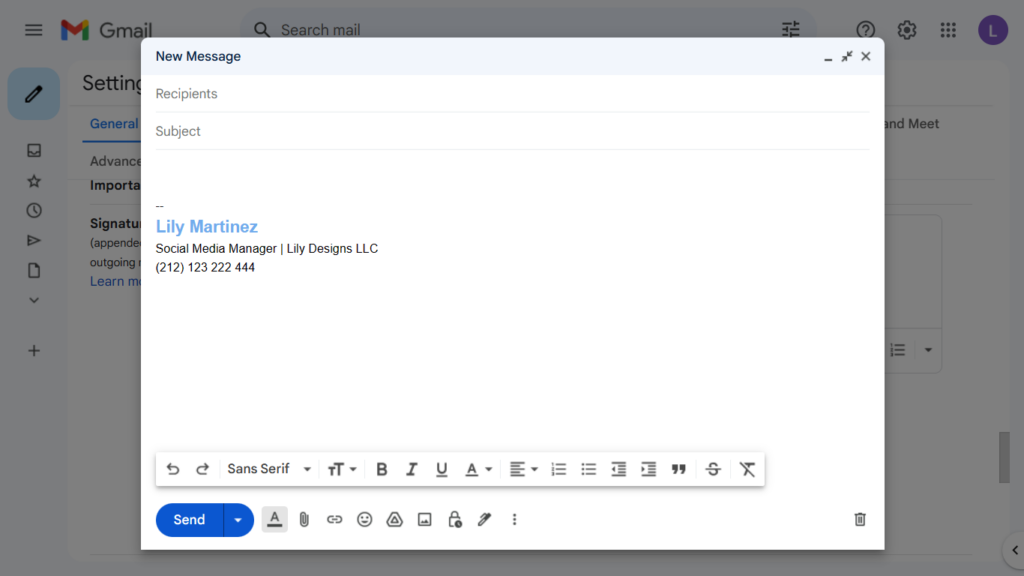how do i create signature in gmail