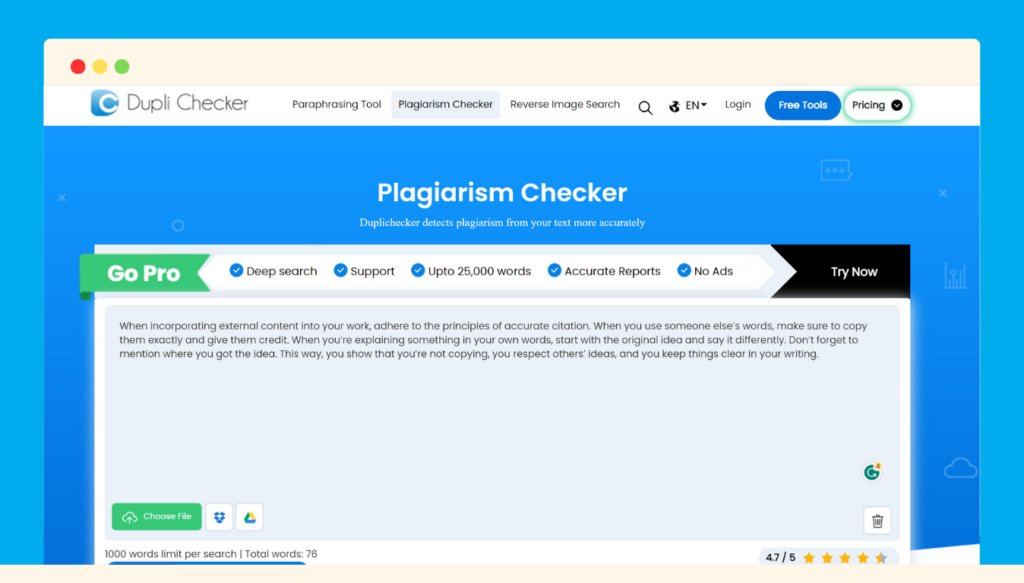 How to plagiarism check - DupliChecker Plagiarism Checker
