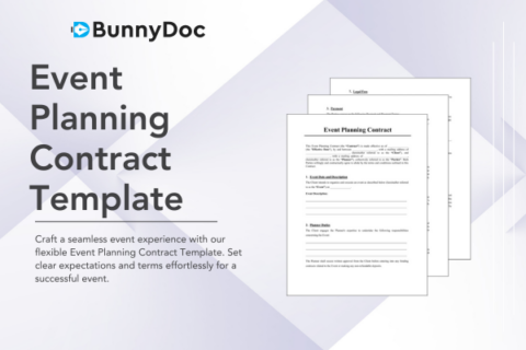 event planning contract sample